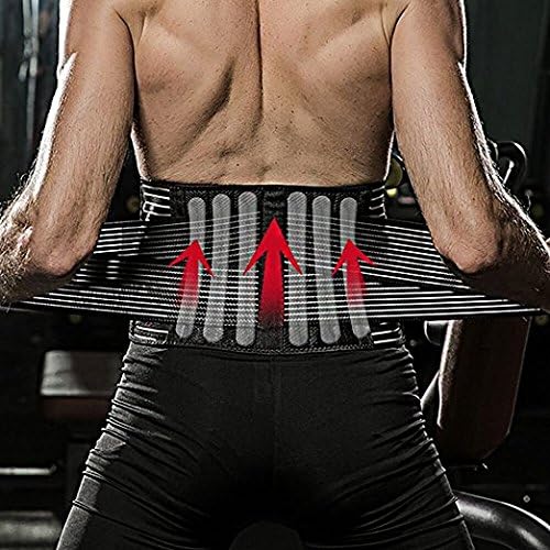 Waist Trimmer，Adjustable Waist Support，Unisex Support Waist Elastic Belt Compression Waist Belt for Sports Fitness，Weight and Tone of Mid Section, Black - One Size Fits up to 30 Inches