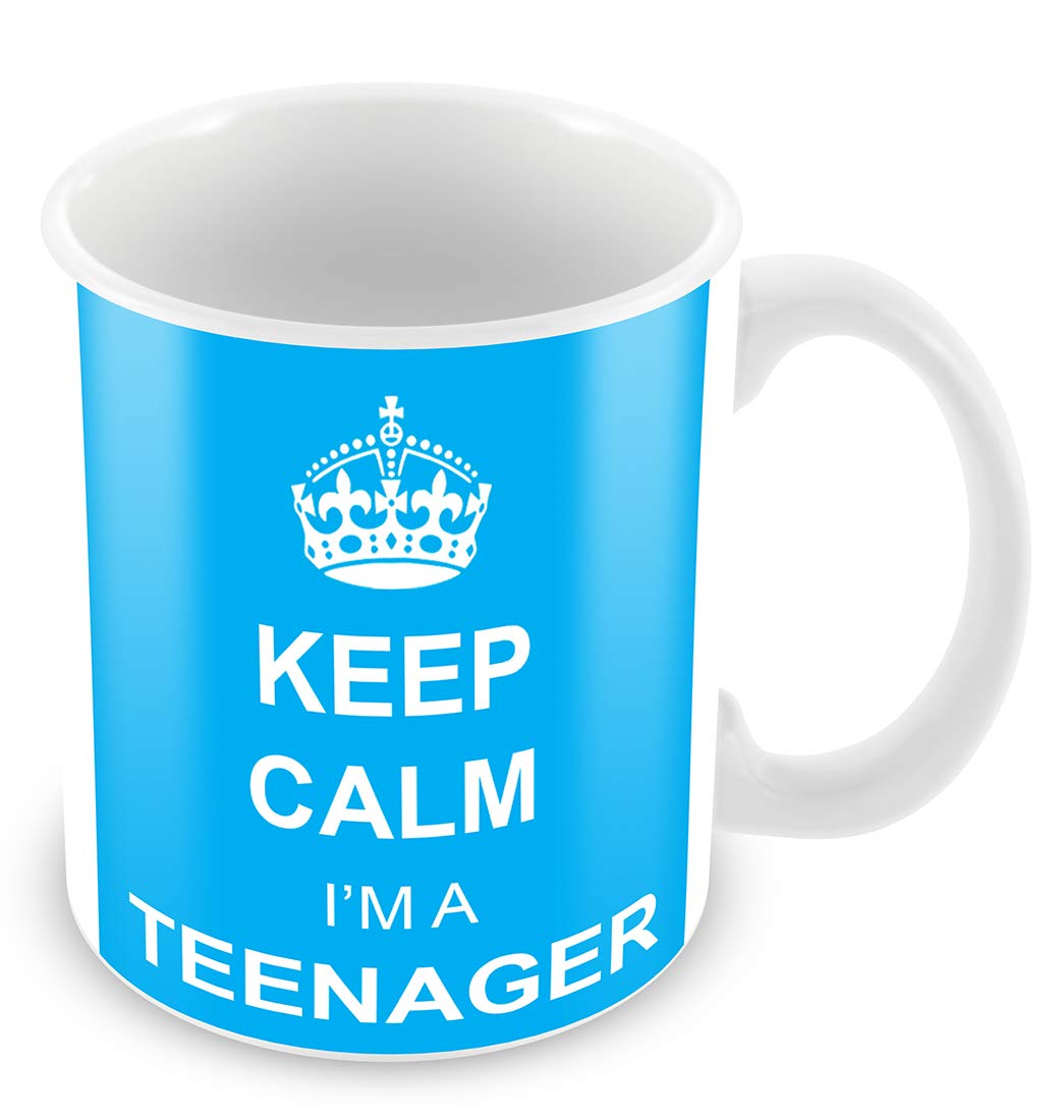 Keep Calm I'm a Teenager (Blue) Ceramic White 11oz Mug by FT