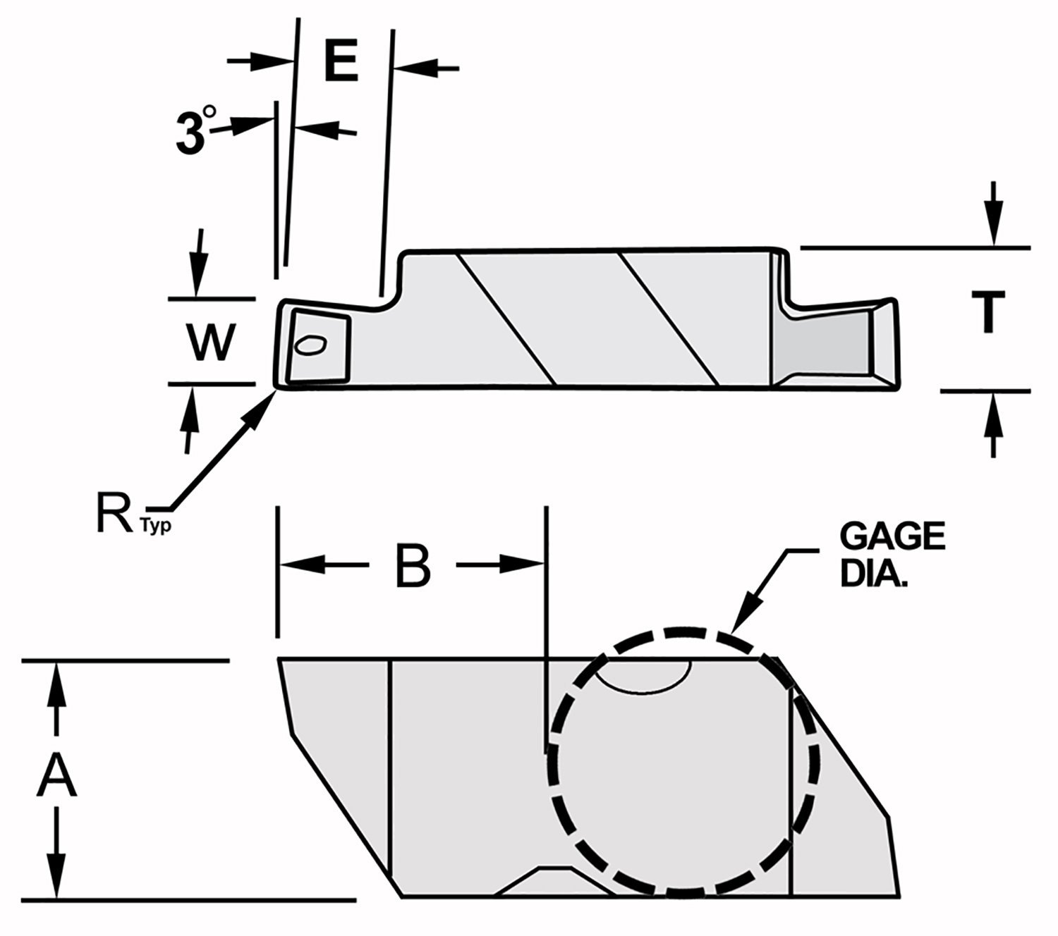 UltraDex NG2R W.062 Right Hand Internal Top Notch Grooving Insert