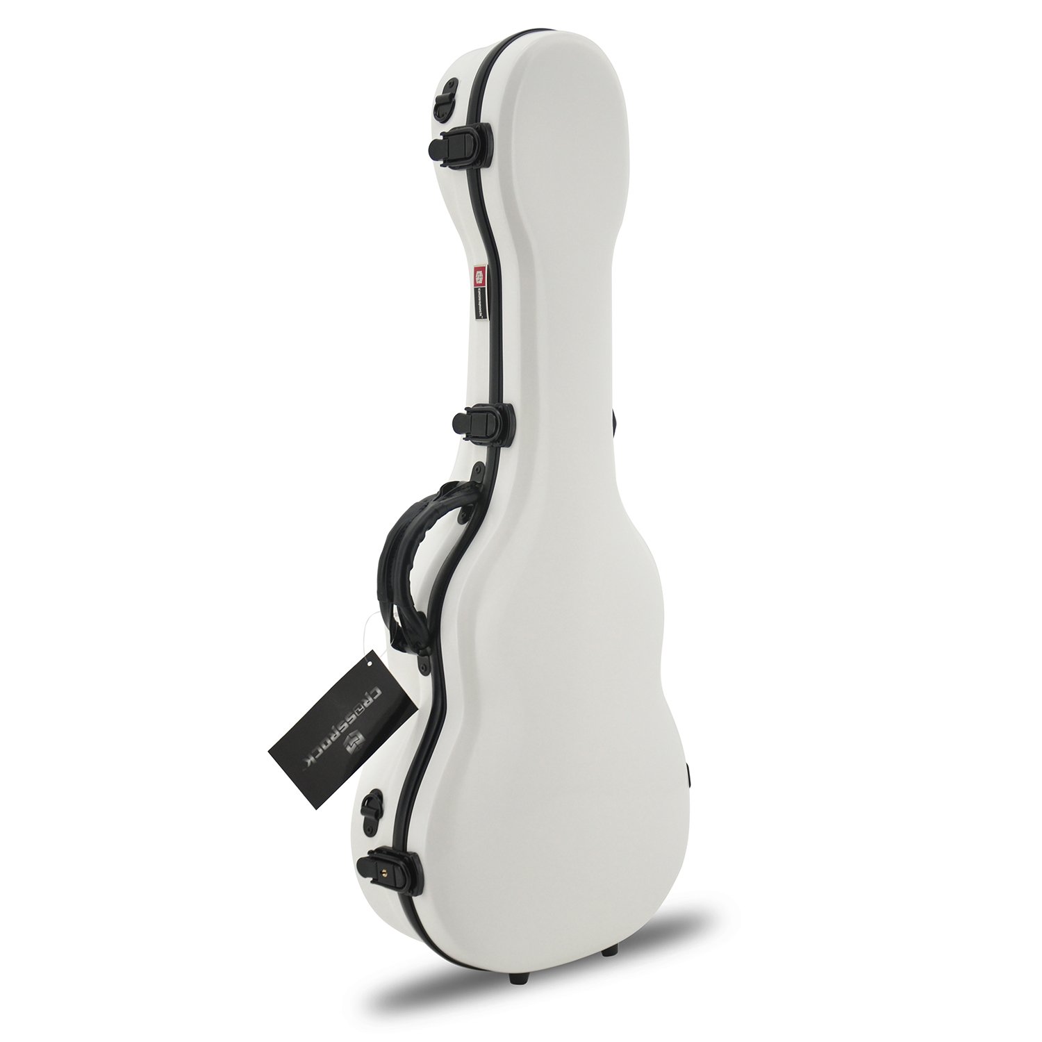 Crossrock CRF1000TUWT Fiberglass Tenor Ukulele HardShell Case, White