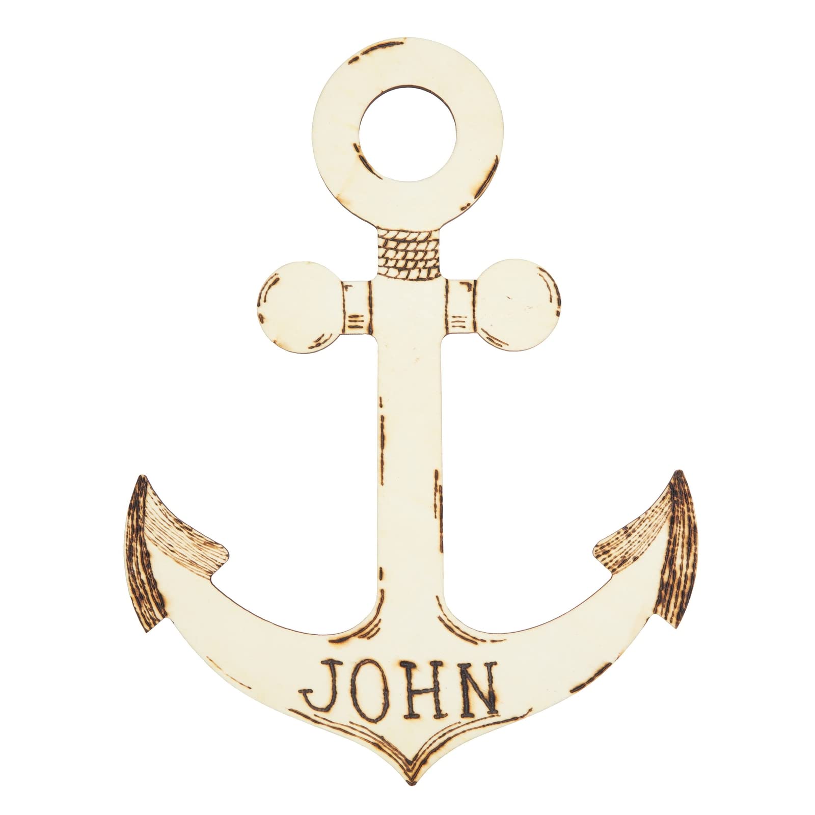 12 Pack Unfinished Wooden Anchors for Crafts, Nautical Wood Cutouts for DIY Projects, Nautical Decor (11.6 x 8.8 in)