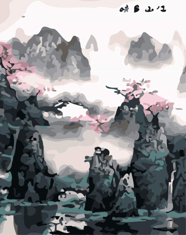 DIY Malen nach Zahlen für Erwachsene Junior Kinder, ABEUTY Landschaft Malen 40x50cm Weihnachten Valentinstag Geschenk