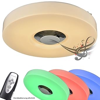 15W RGB LED Decken Leuchte MP3 Bluetooth Lampe Lautsprecher Fernbedienung Esto 746030