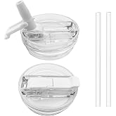 30 oz Detachable Flip Straw Pro Lid Replacement for Stanley Quencher and ProTour，Leak Proof Lids，No Spill Dust-proof Tumbler Lids Reusable for 30oz Stanley Accessories (White, 30oz)