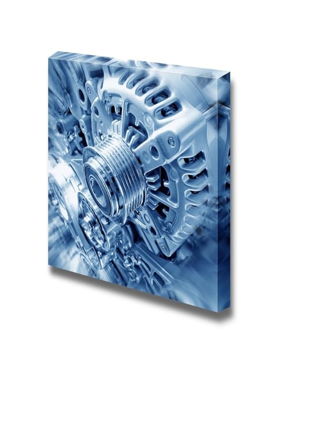 Amazon.com: Canvas Prints Wall Art - Close Up of Car Engine/An Internal