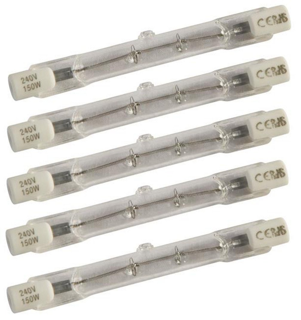 Live-wire-direct 5 x 78mm 240V ECO 120W = 150W HA1 R7S Linear Halogen Lamp Tube Light Bulbs Floodlights