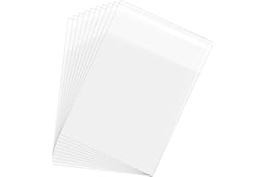 uxcell 5"x 3.5" Acid-Free Picture Sleeve, 200 Pack Crystal Clear Photo Sleeves Storage Bags Transparent Sealing Bag for 3"x 4