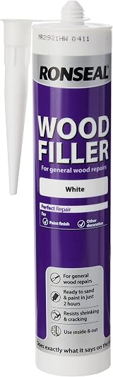 Ronseal MPWFW310 310ml White Multi-Purpose Wood Filler Cartridge view 2