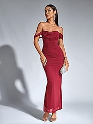 KUTUMAI Off The Shoulder Maxi Long Dress Corset