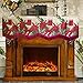 asunflower Christmas Mantle Scarf with Tassel Trim for Holiday Fireplace Decoration, Candles