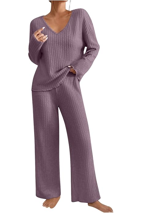 Zesica Piece Sets For Women Women's 2-Piece Lounge Set Comfy V