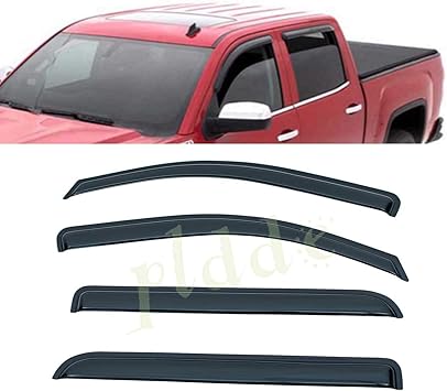 Amazon Com Clim Art In Channel Incredibly Durable Rain Guards For Chevrolet Chevy Silverado Gmc Sierra 2019 2021 Crew Cab Original Window Deflectors Vent Window Visors Truck Accessories 4pcs 619003lp Automotive