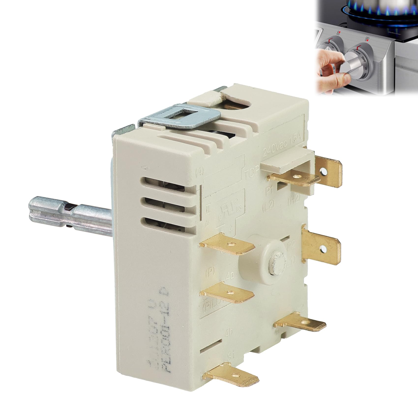 Photo 1 of **UNKNOWN DAMAGES** CDG44-01006B PER001-12D for Samsung Dual Infinite Switch,Fit for Samsung Range Oven Surface Element Control, for Stove Infinite Switch, for NE59J7750WS NE58K9850WS Replacement Parts