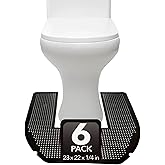 SMELLRID Absorbent & Odor - Control Bathroom Mat for Toilets for Men – High-Performance Splash Pad for Hygiene and Floor Protection – Durable Bathroom Mats – Pack of 6 (22 x 22 x 0.25 Inches)