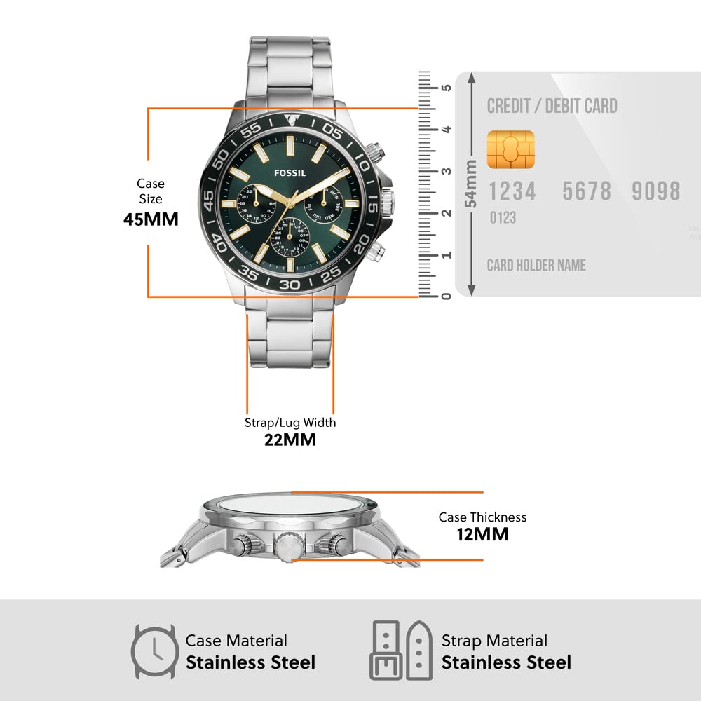 Bannon Multifunction Stainless Steel Watch