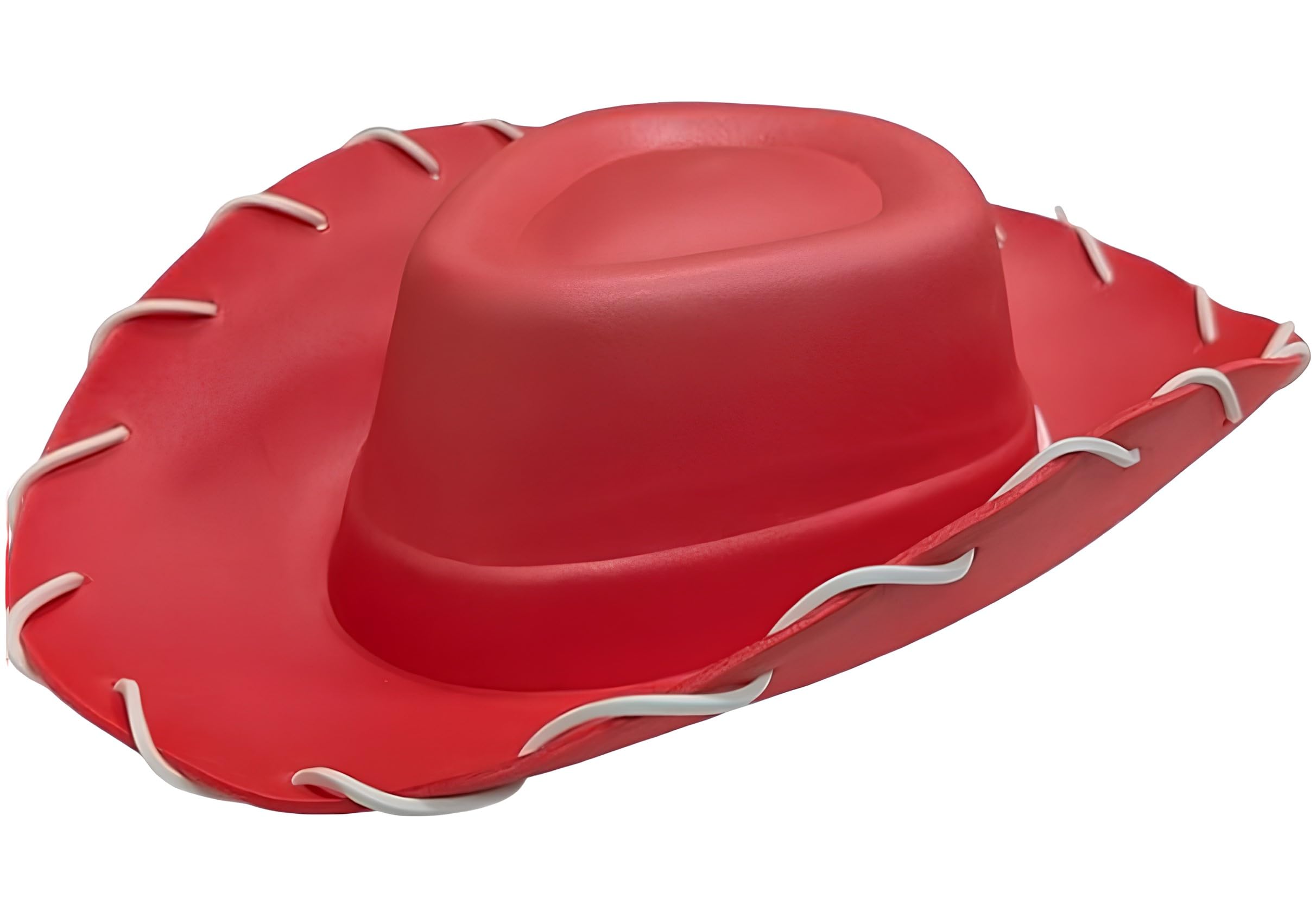 GETINSTYLE SHOP Cowboy Hat Wild West with Wide Brim and White Stitches for Men and Women, Adult, One Size (Red)