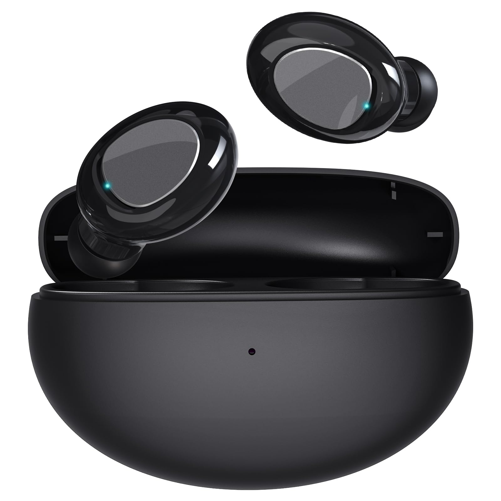 Yilear Wireless Earbuds 5.4 - Super Mini with Deep Bass, 25H Playtime HiFi Stereo Sound Advanced Noise Cancelling, IPX5 Waterproof, Ideal for Home Office, Cellphone/PC - Black