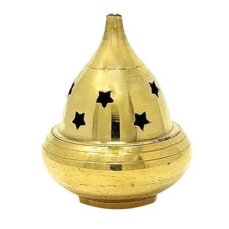 Beaming Brass Decorative Akhand Jyot Diya for Home Temple Brass, Table Diya (Height: 6 cm)