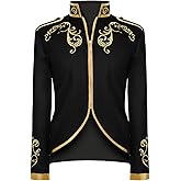Angelaicos Unisex Military Blazers Prince Coats Drummer Parade Punk Officer Fitted Jackets