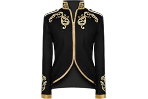 Angelaicos Unisex Military Blazers Prince Coats Drummer Parade Punk Officer Fitted Jackets
