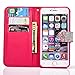 iPhone 6s Plus Wallet case, 3D Bling Jelly Rhinestone PU Leather Wallet Flip Protective Skin Case with Magnetic Bling Button Closure for Apple iPhone 6/6s Plus 5.5 inch Pink