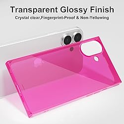 LoeoeL for iPhone 16 Plus Clear Case Rectangle