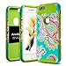 iPhone 6 Case,iPhone 6s Case,AnnBay Shock Absorption High Impact Hard Hybrid Modern Slim Dual Layer Heavy Duty Case Armor Cover Case with Totem Flower Pattern for iPhone 6/6s(Green)
