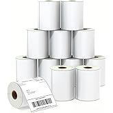 BETCKEY - 4" x 6" (102 mm x 152 mm) Shipping Labels Compatible with Zebra & Rollo Label Printer(not for dymo 4XL), Premium Adhesive & Perforated [12 Rolls, 3000 Labels]