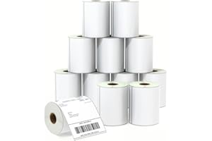 BETCKEY - 4" x 6" (102 mm x 152 mm) Shipping Labels Compatible with Zebra & Rollo Label Printer(not for dymo 4XL), Premium Adhesive & Perforated [12 Rolls, 3000 Labels]