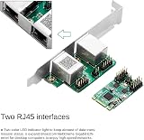 Lodokdre M.2 to Dual Port 2.5G Gigabit Network Card 2 RJ45 2500Mbps 1000M B/M view 2