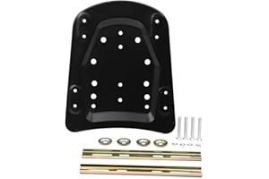 Mokuo Universal Motorcycle Rear Tail Box Base Plate in Heavy Iron Material Adapter for Motorcycle Rear Luggage Rack Trunk,Black Color Trunk Floor Panel