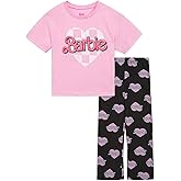 Barbie Girls T-Shirt and Leggings Outfit Set Toddler to Big Kid Sizes (2T - 14-16)