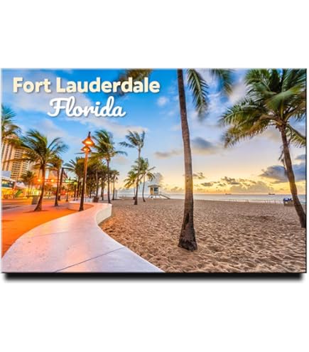 Miami Skyline Fridge Magnet - Florida Travel Memory For Your Refrigerator
