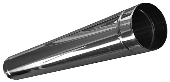 Rohr, Edelstahl EW, Länge 1,0 m, Durchmesser 150 mm, Schornstein Sanierung Rauchrohr Ofenrohr Abgasrohr