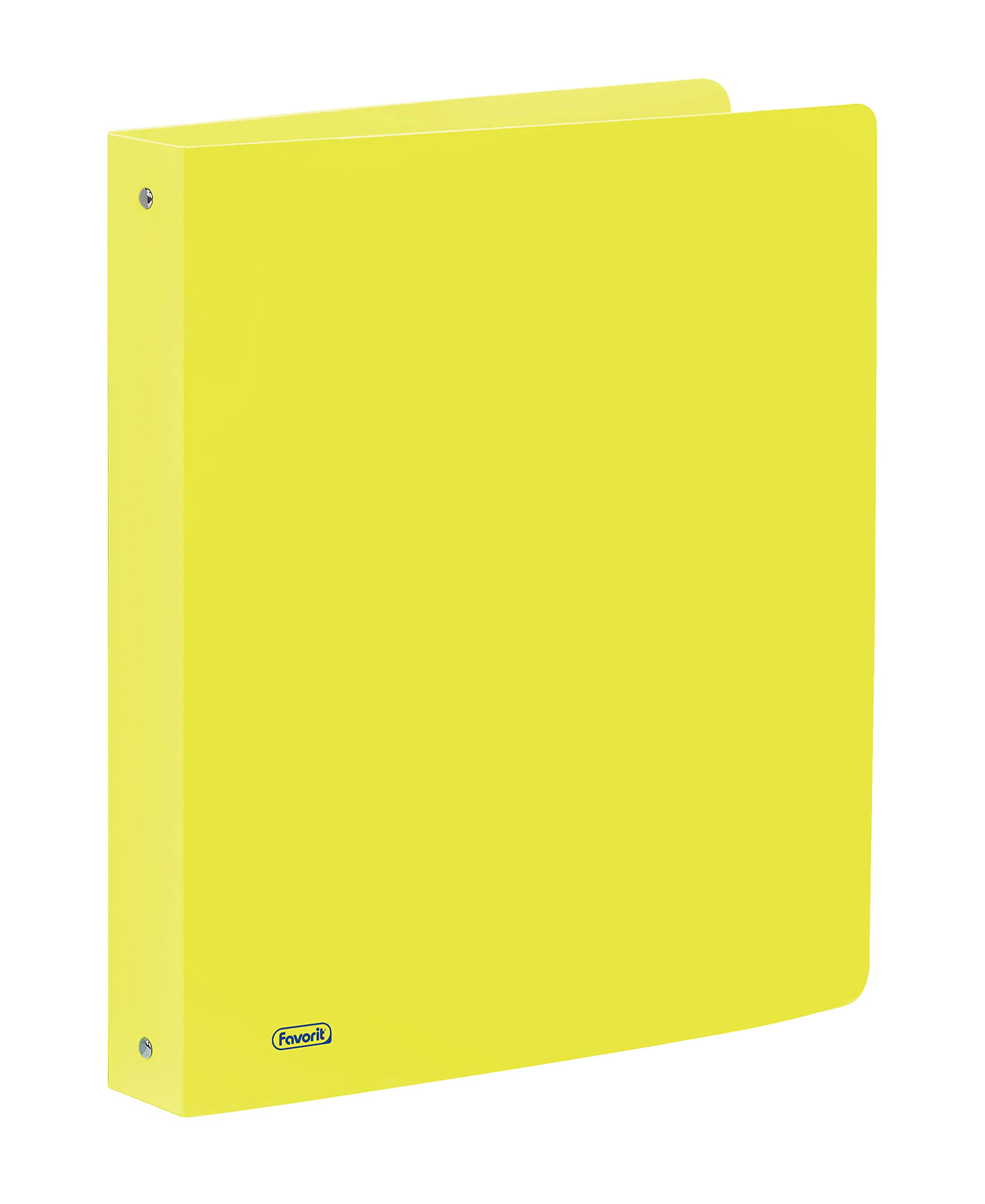 Favorit Neon Colours Storage Binder, Yellow, 30x30cm, A4, 4 Rings, 15mm Capacity