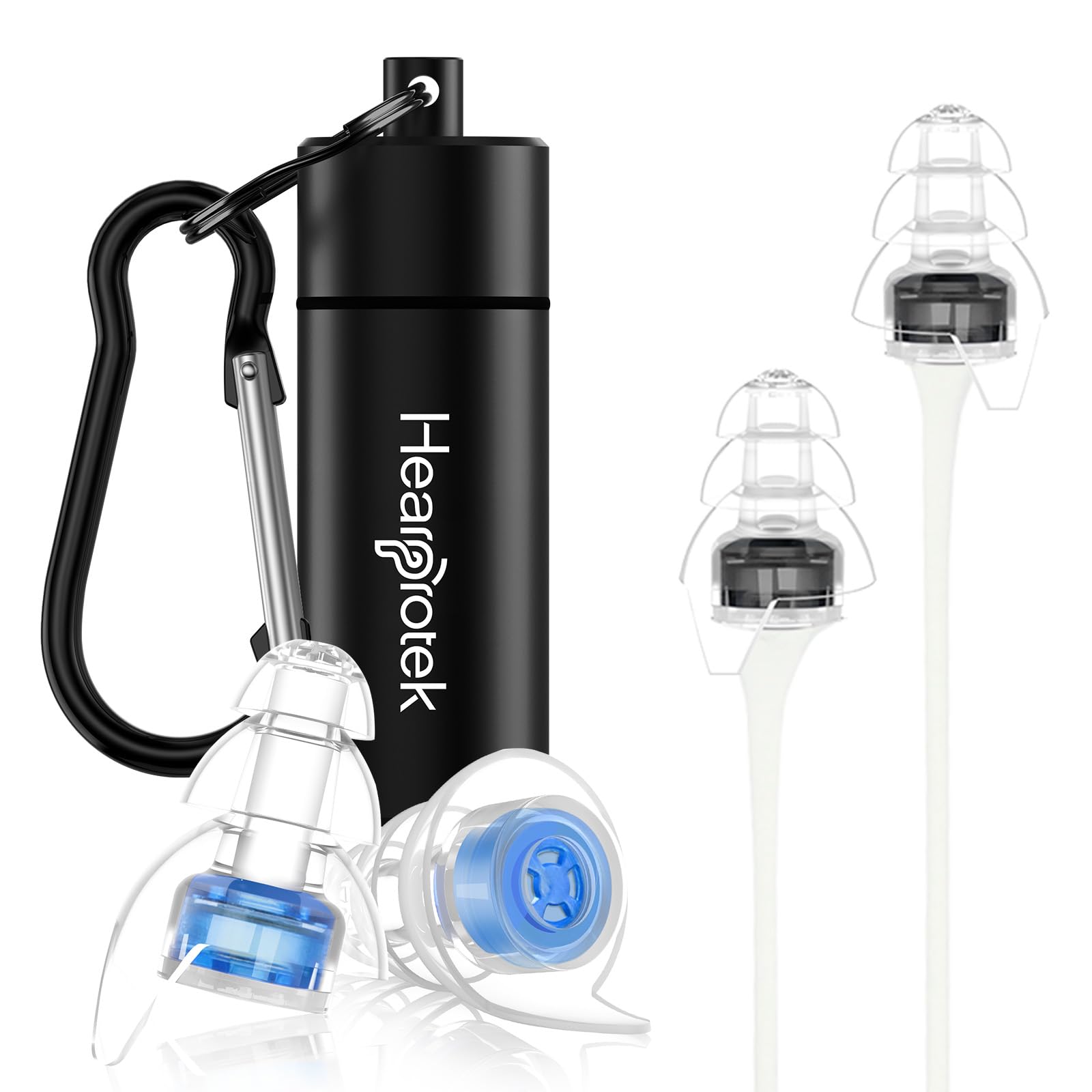 Hearprotek Concert Ear Plugs, 2 Pairs High Fidelity Noise Reduction Music Earplugs Hearing Protection for Festival Rave Music Musicians Motorbike DJ Drums Percussion Autism — image 1