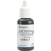 Ranger Archival Pad Reinker .5oz, Cobalt