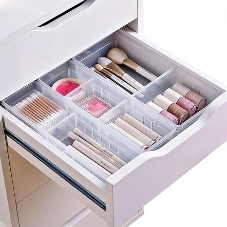 Chris W Desk Drawer Organizer Tray With Adjustable Dividers Multi