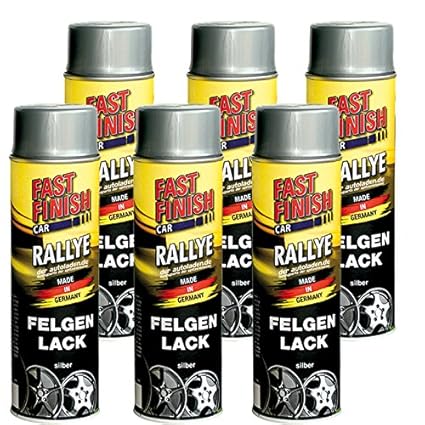 Motip Dupli - Fast Finish Felgenlack silber Autolack Rallye Spraydose 500ml 6 Stück