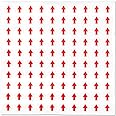 Red Arrow Stickers - 0.5 Inch Round Circle Small Red Arrow Sticker for Inspection Quality Control Stickers Defect Indicator Directional Arrow Label, Easy Peel & Stick Removable - 300 Arrow Labels/Pack