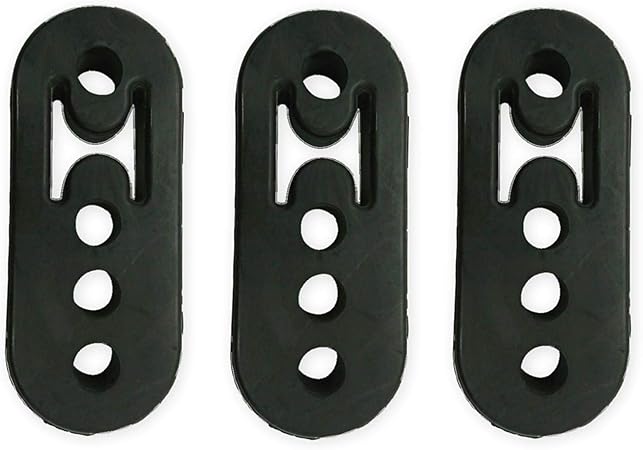 Amazon アウプル 自動車 汎用 マフラーハンガー 3個 セット マウント リング マフラーブッシュ 強化マフラー 吊りゴム 車 4ホール ブラック 車 マフラー 車 バイク