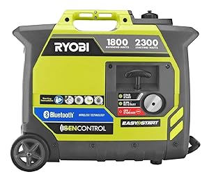 Ryobi RYI2300BTA Bluetooth 2,300-Watt Generator