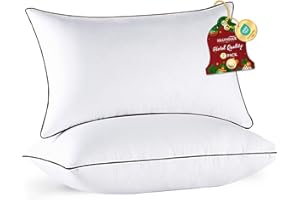 JOLLYVOGUE Pillows Queen Size Set of 2 for Sleeping, Soft and Supportive Bed Pillow with Down Alternative Filling for Side and Back Sleepers, Hotel Collection