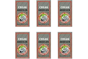 HUBSHOP Organ Sewing Machine Needles Universal Sizes 65/9, 70/10, 80/12, 90/14, 100/16, 110/18 -Total 60 Needles with 3 Needle Threaders
