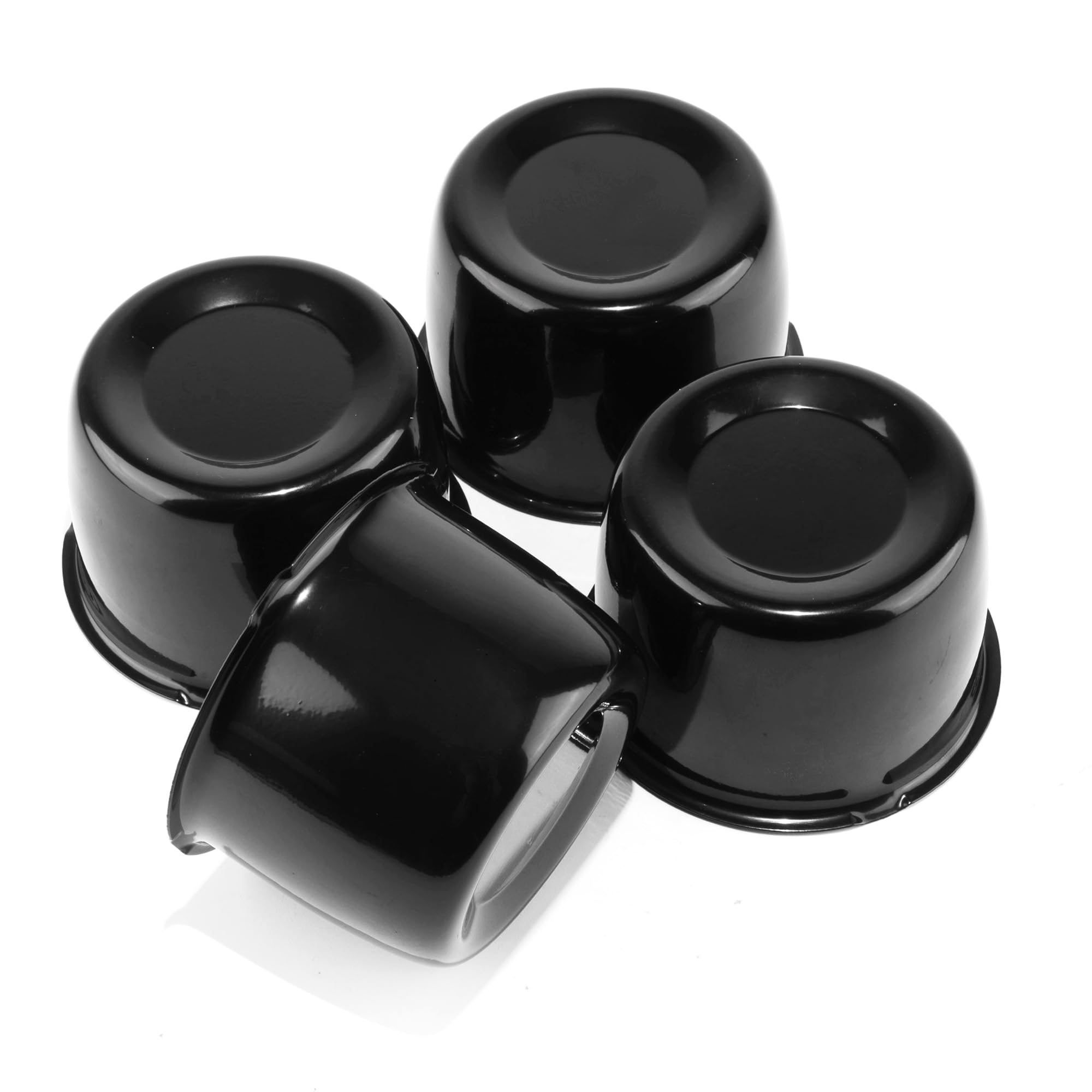 Photo 1 of DewFlew 4Pcs 3.31" Push Through Wheel Center Caps Stainless Trailer Hub Cap for Truck SUV RV Wheel Rim (Fit 3.31" Bore 2.34" H High Gloss Black)