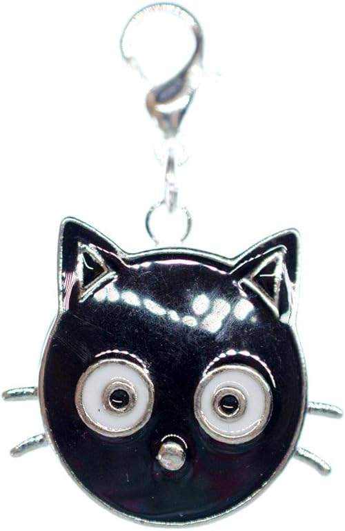 Miniblings Tete De Chat Chats Charm Chats Cliquez Sur Le Bouton Bijoux Fantaisie Main Argente Plaque I Pendentifs Breloque Pendentif Pendentif Pour Bracelet Amazon Fr Bijoux