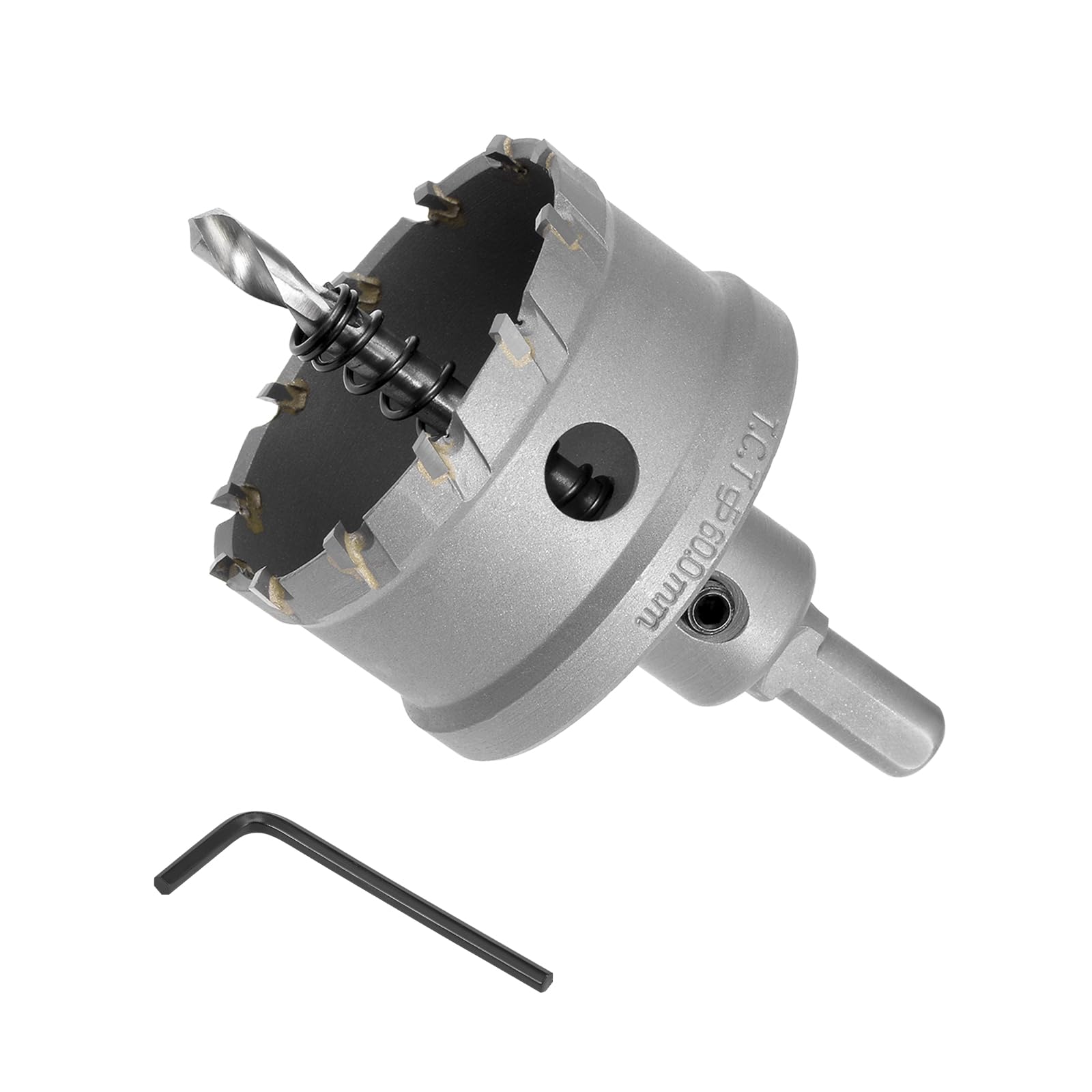 CoCud Hole Saw, 60mm Cutting Diameter, Carbide Tipped Tooth Hole Cutter Drill Bit - (Applications: for Stainless Steel Sheet Metal), 1-Piece