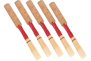 5pcs Good Quality Oboe Reeds Medium Strength Instrument Accessory Jones Reed Case 9×7×1