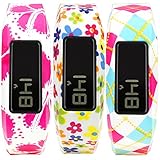SKYLET Replacement Bands for Garmin Vivofit 2 (No Tracker)(3pcs Flowers, Small)