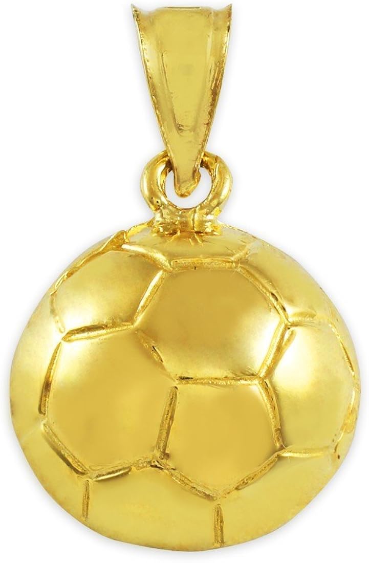 14k gold soccer ball pendant Clearance